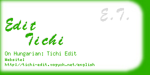 edit tichi business card